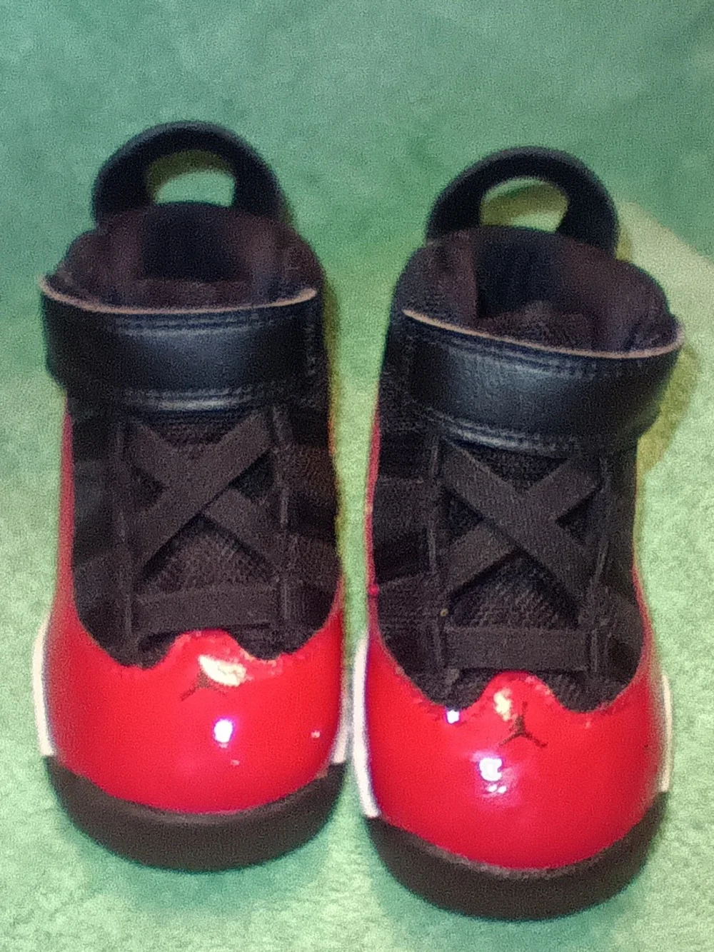 Nike Air Jordan's Sz 7C (TD) In Blk/Wht Gym Red (Bred) Colorway